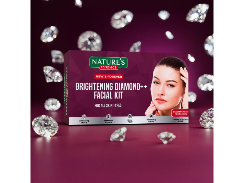 Nature's Essence Brightening Diamond ++ Facial Kit, Single Use Pack, 32g