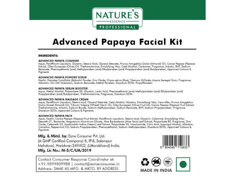 Nature's Essence Professional Advanced Papaya Facial Kit, 230g Buy at Indicrest Image 7