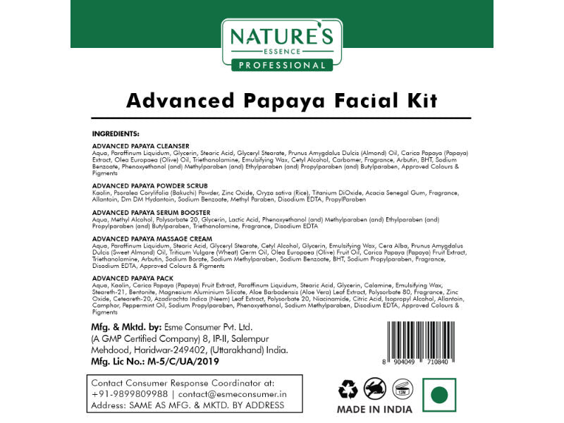 Nature's Essence Professional Advanced Papaya Facial Kit, 450g Buy at Indicrest Image 7