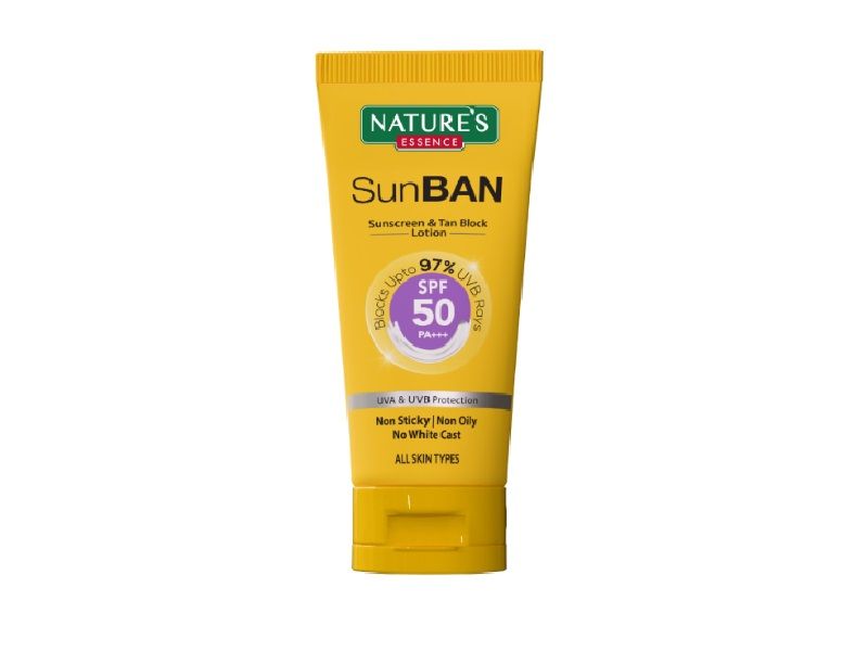 Nature's Essence Sunban SPF 50 PA+++ Sunscreen & Tan Block Lotion, 60ml Buy at Indicrest Image 11