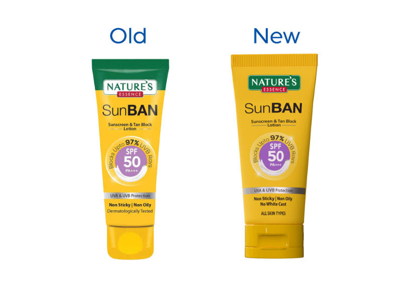 Nature's Essence Sunban SPF 50 PA+++ Sunscreen & Tan Block Lotion, 60ml Buy at Indicrest Image 2