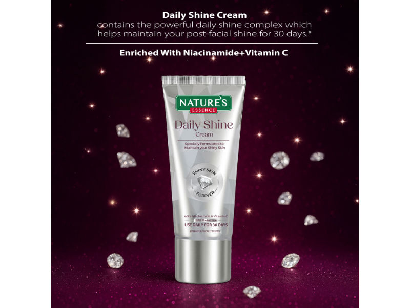Nature's Essence Brightening Diamond Facial Kit For 3 Uses With Free Daily Shine Cream, 60g+50ml Buy at Indicrest Image 5