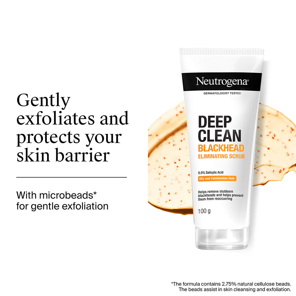 Neutrogena Deep Clean Blackhead Eliminating Face Scrub & Exfoliator with Salicylic Acid, 100g