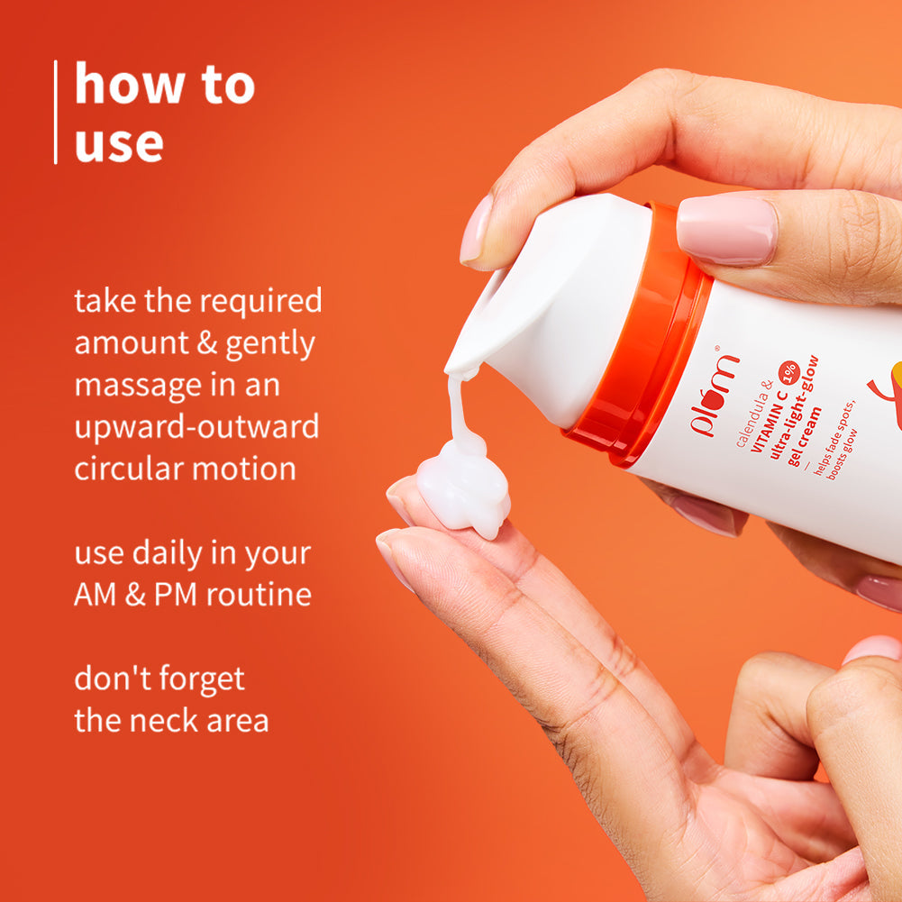 Plum 1% Vitamin C Ultra-Light-Glow Boosting Gel Cream with Alpha Arbutin | Boosts Glow | Fades Dark Spots & Pigmentation | Deeply Hydrates, 50g