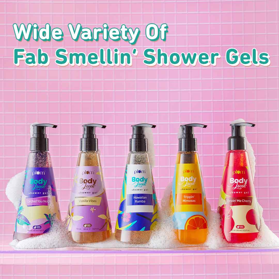 Plum Hawaiian Rumba Shower Gel by Plum BodyLovin' | SLS-Free | Hydrating Formula | Fresh Beachy Fragrance | Aloe-Infused Body Wash, 240ml