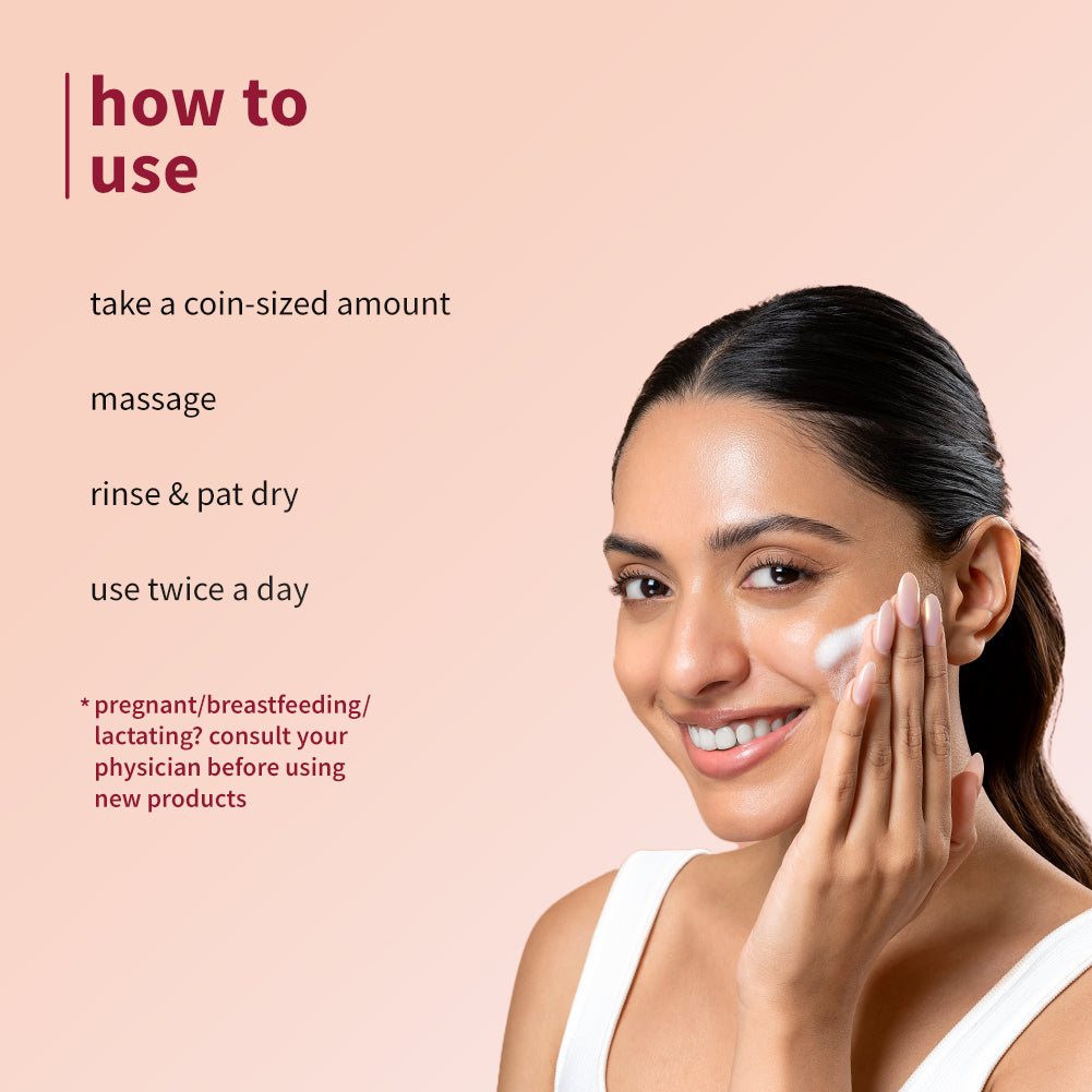 Plum Saffron & Papaya Glow Bright Face Wash | Enhances Glow | Brightens Skin | Gentle & Non-Drying, 100g