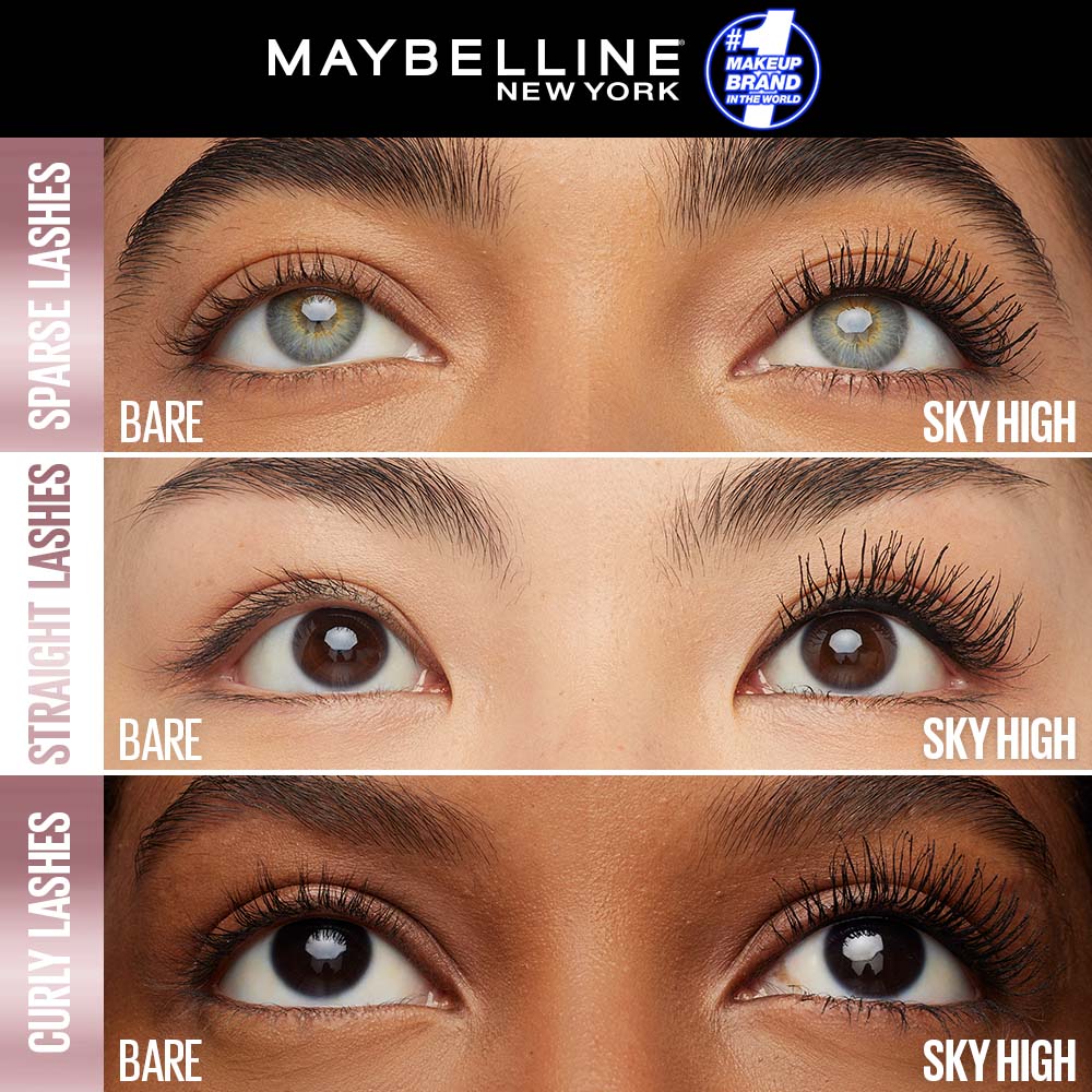 Maybelline New York Lash Sensatiol Sky High Mascara, 802 Very Black, Lengthening & Waterproof, 6ml Buy at Indicrest Image 3