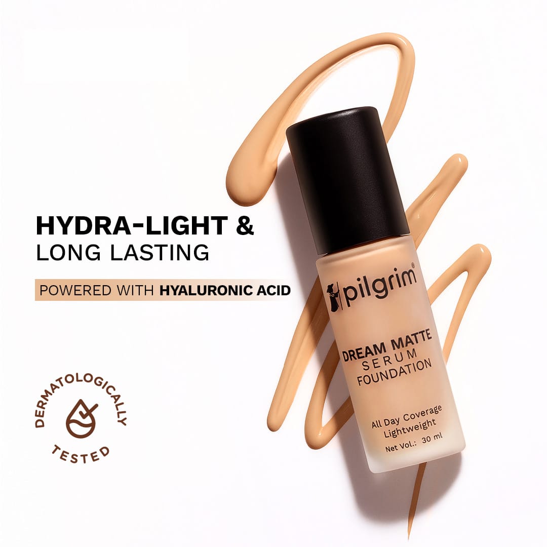 Pilgrim Dream Matte Tinted Serum Foundation, Rich Caramel - 325 - Image 5 - Buy from Indicrest