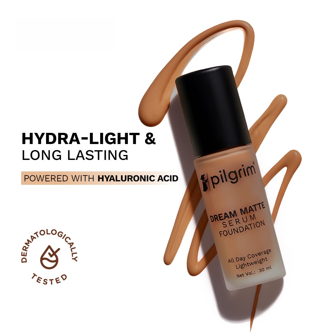 Pilgrim Dream Matte Tinted Serum Foundation, Natural Almond - 225 - Image 7 - Buy from Indicrest