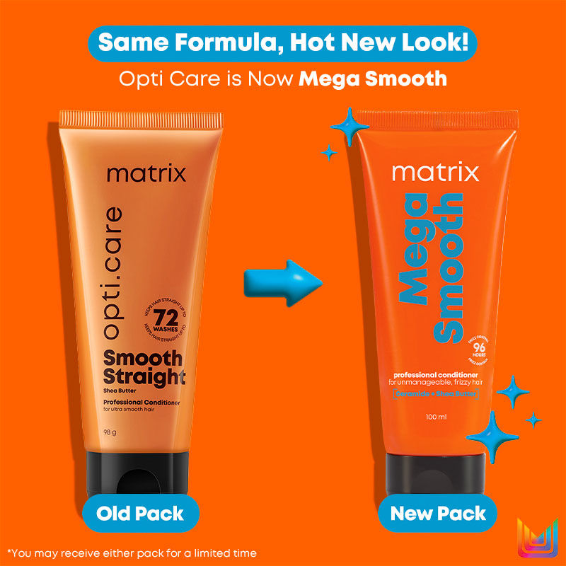 Matrix Mega Smooth Professional Conditioner For Frizzy Hair, For All Hair Types, Paraben-Free, 100ml Buy at Indicrest Image 2