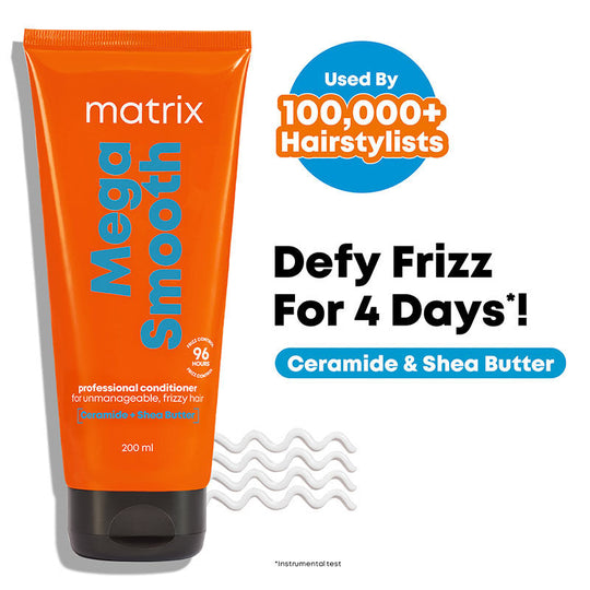 Matrix Mega Smooth Professional Conditioner For Frizzy Hair, For All Hair Types, Paraben-Free, 200ml Buy at Indicrest