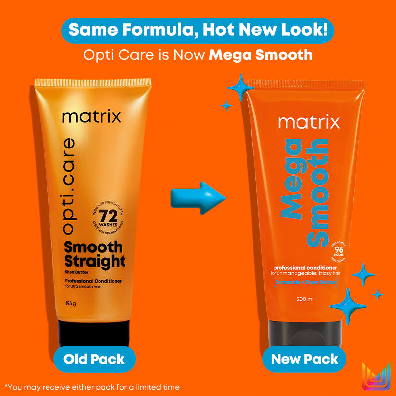 Matrix Mega Smooth Professional Conditioner For Frizzy Hair, For All Hair Types, Paraben-Free, 200ml Buy at Indicrest Image 2