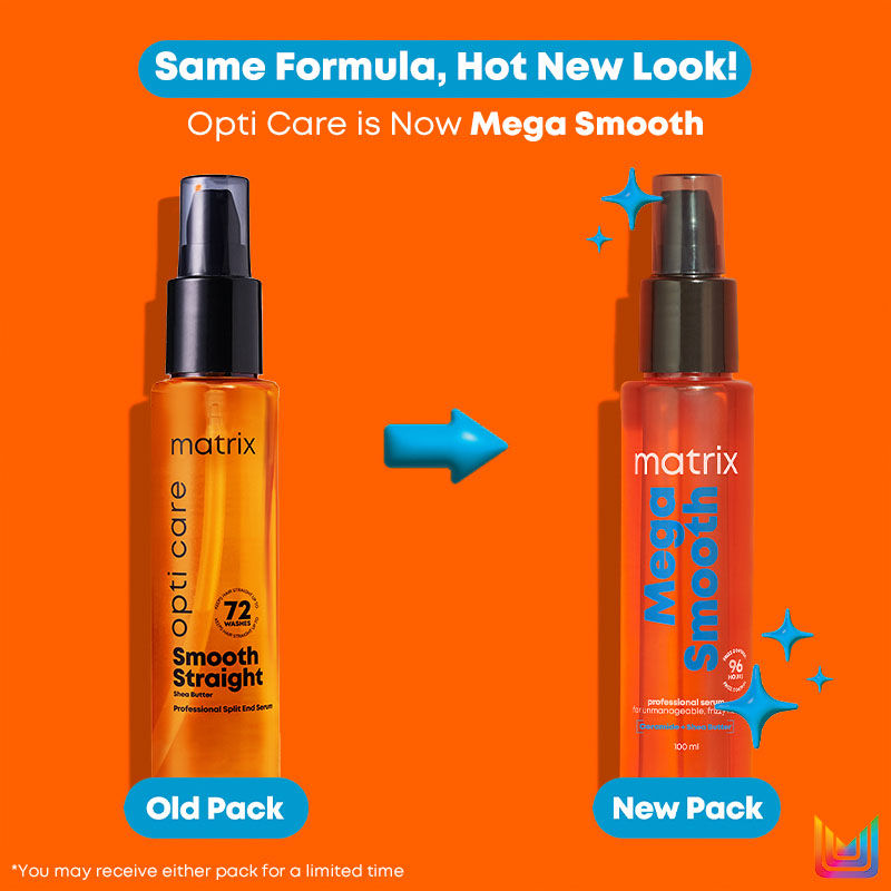 Matrix Mega Smooth Professional Anti-Frizz Serum For Dry, Unmanageable Hair, For All Hair Types, 100ml Buy at Indicrest Image 2