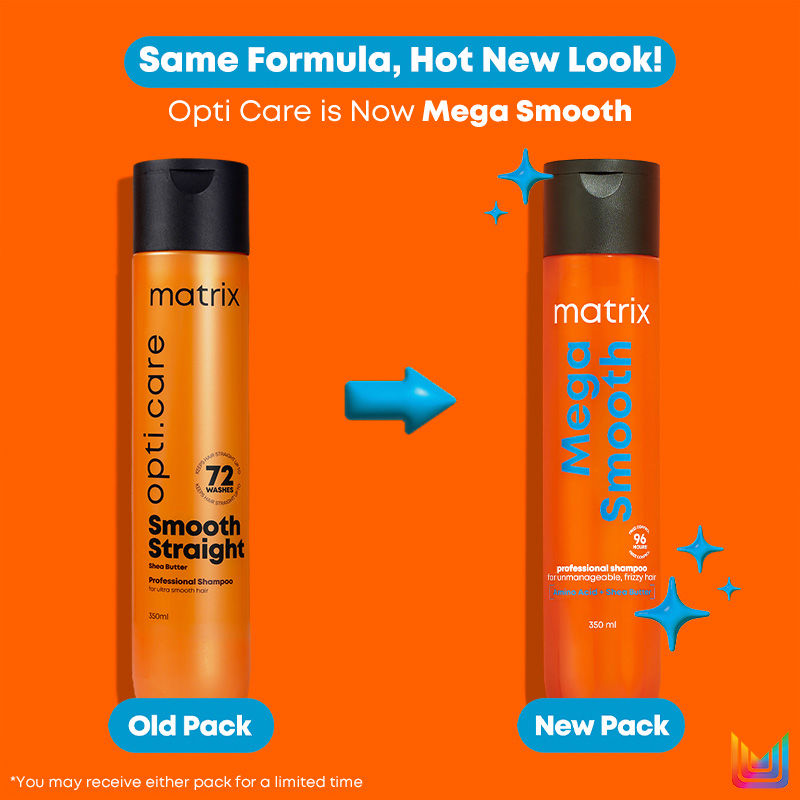 Matrix Mega Smooth Professional Shampoo For Frizzy Hair, For All Hair Types, Paraben-Free, 350ml Buy at Indicrest Image 2