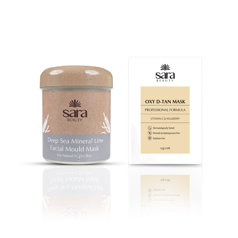 Sara DEEP SEA MINERAL MOULD MASK No 11 (IN JAR) + Sara Oxy D tan Mask-72g - Buy from Indicrest