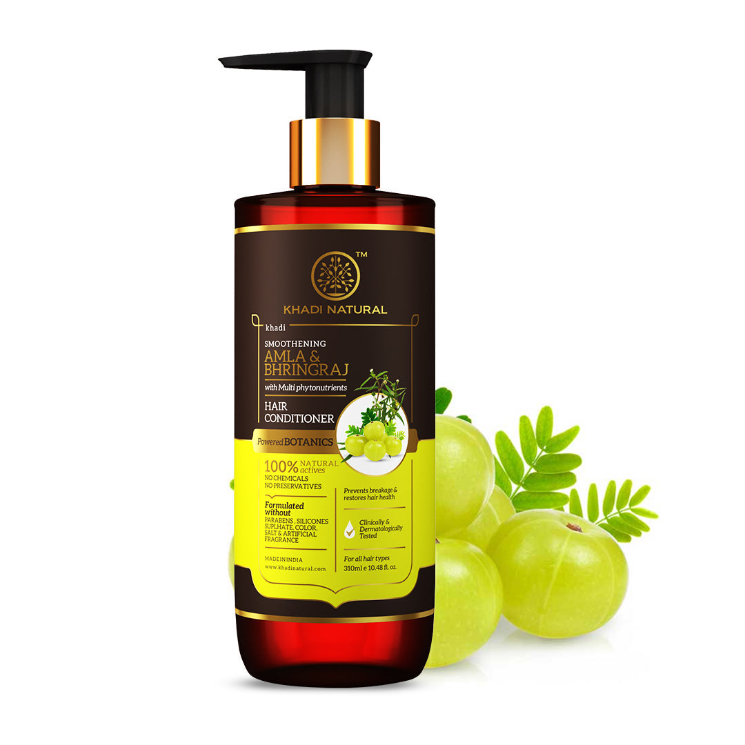 Khadi Natural Amla & Bhringraj Hair Conditioner - Paraben, Silicones, Sulphate, Color, Salt & Artificial Fragrance Free - 310ml - Image 5 - Buy from Indicrest