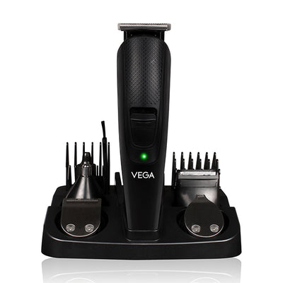 Vega 10-in-1 Multi-Grooming Set with Beard/Hair Trimmer, Nose Trimmer & Body Groomer And Shaver, (VHTH-23)