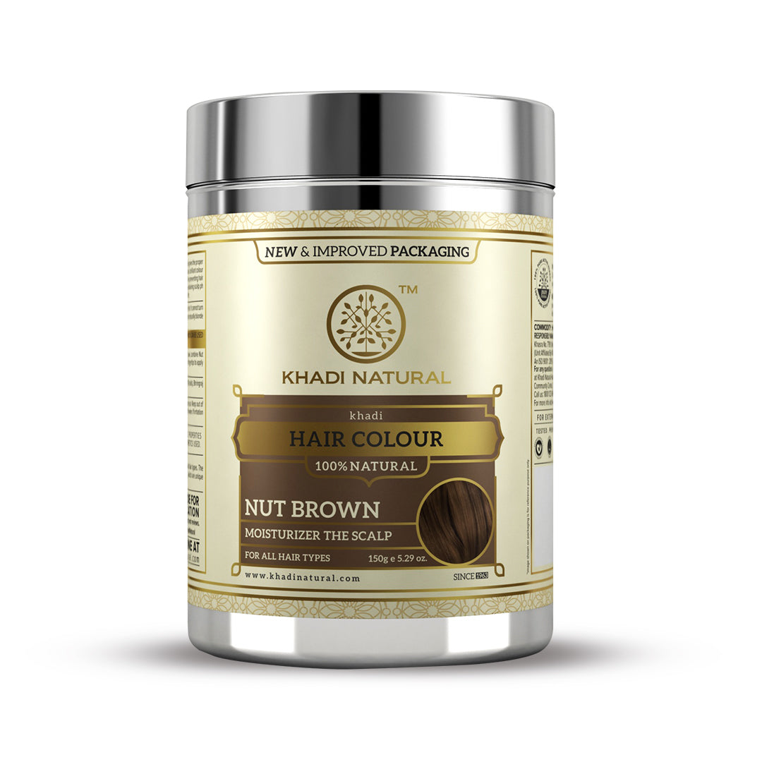 Khadi Natural Nut Brown Henna & Hazel Hair Color - 150gm - Buy from Indicrest