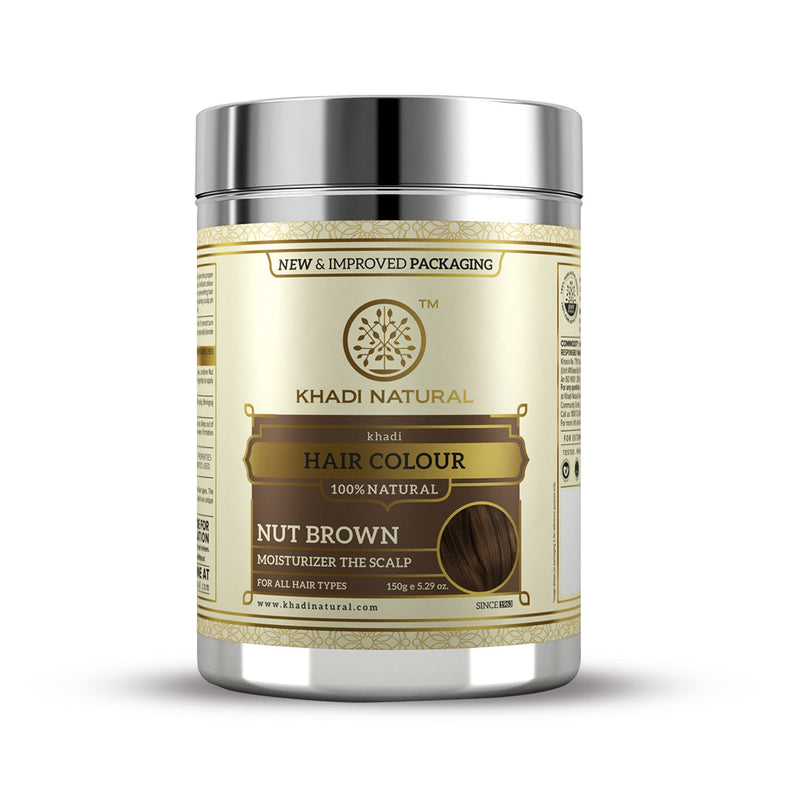 Khadi Natural Nut Brown Henna & Hazel Hair Color - 150gm - Buy from Indicrest