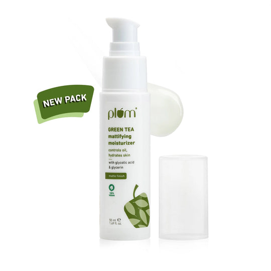 Plum Green Tea Mattifying Moisturizer for Oily Skin | Fights Acne & Controls Oil | Lightweight & Non-Greasy, 50ml Buy at Indicrest