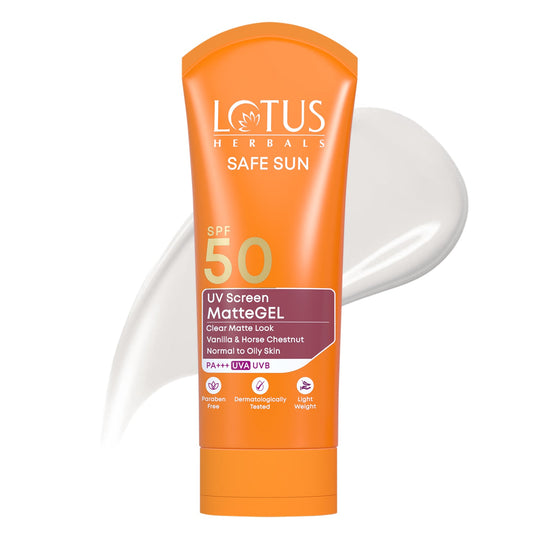 Lotus Herbals Safe Sun UV Screen MatteGEL Sunscreen SPF 50 PA+++, 100g