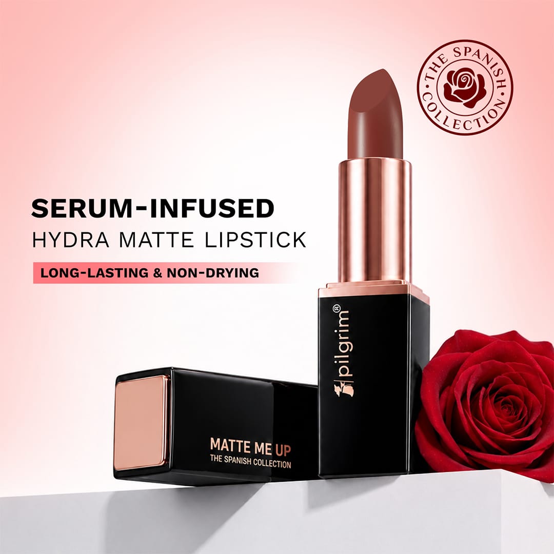 Pilgrim Matte Me Up Serum Bullet Lipstick, Chocolate Tease  - 32 - Image 2 - Buy from Indicrest