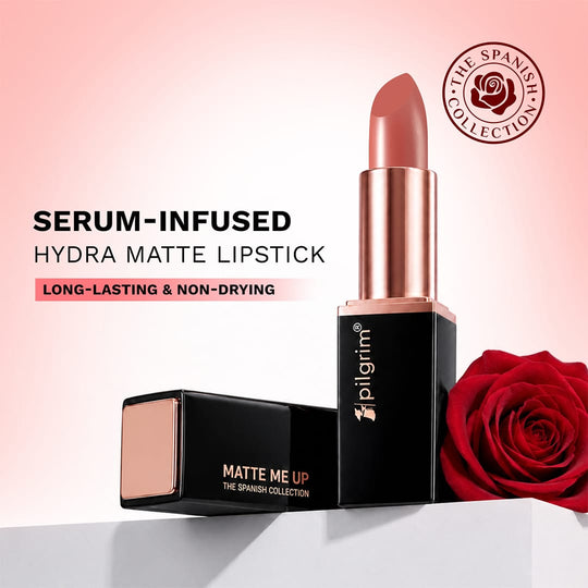 Pilgrim Matte Me Up Serum Bullet Lipstick, Alpha Brown  - 34 - Buy from Indicrest