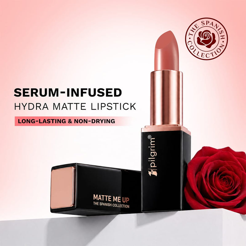 Pilgrim Matte Me Up Serum Bullet Lipstick, Alpha Brown  - 34 - Buy from Indicrest