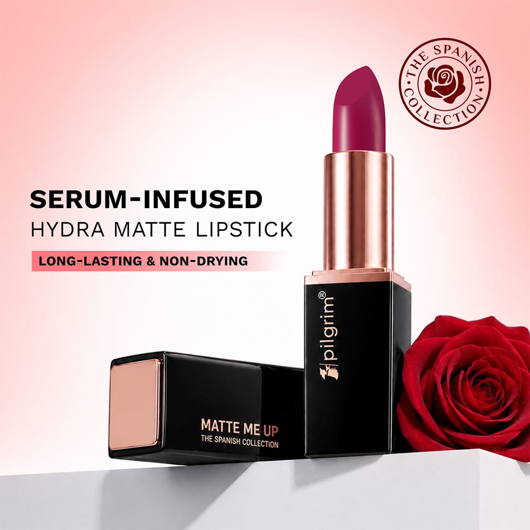 Pilgrim Matte Me Up Serum Bullet Lipstick, Alpha Brown  - 34 - Image 9 - Buy from Indicrest