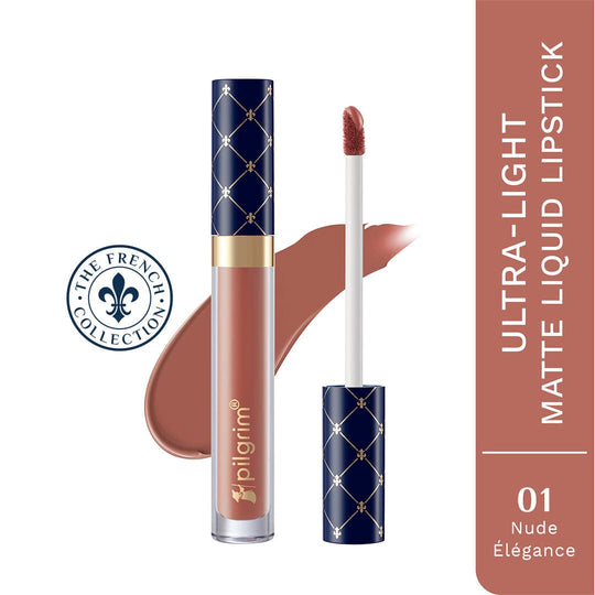 Pilgrim The French Collection Liquid Lipstick, Nude Elegance - 01 - Buy from Indicrest