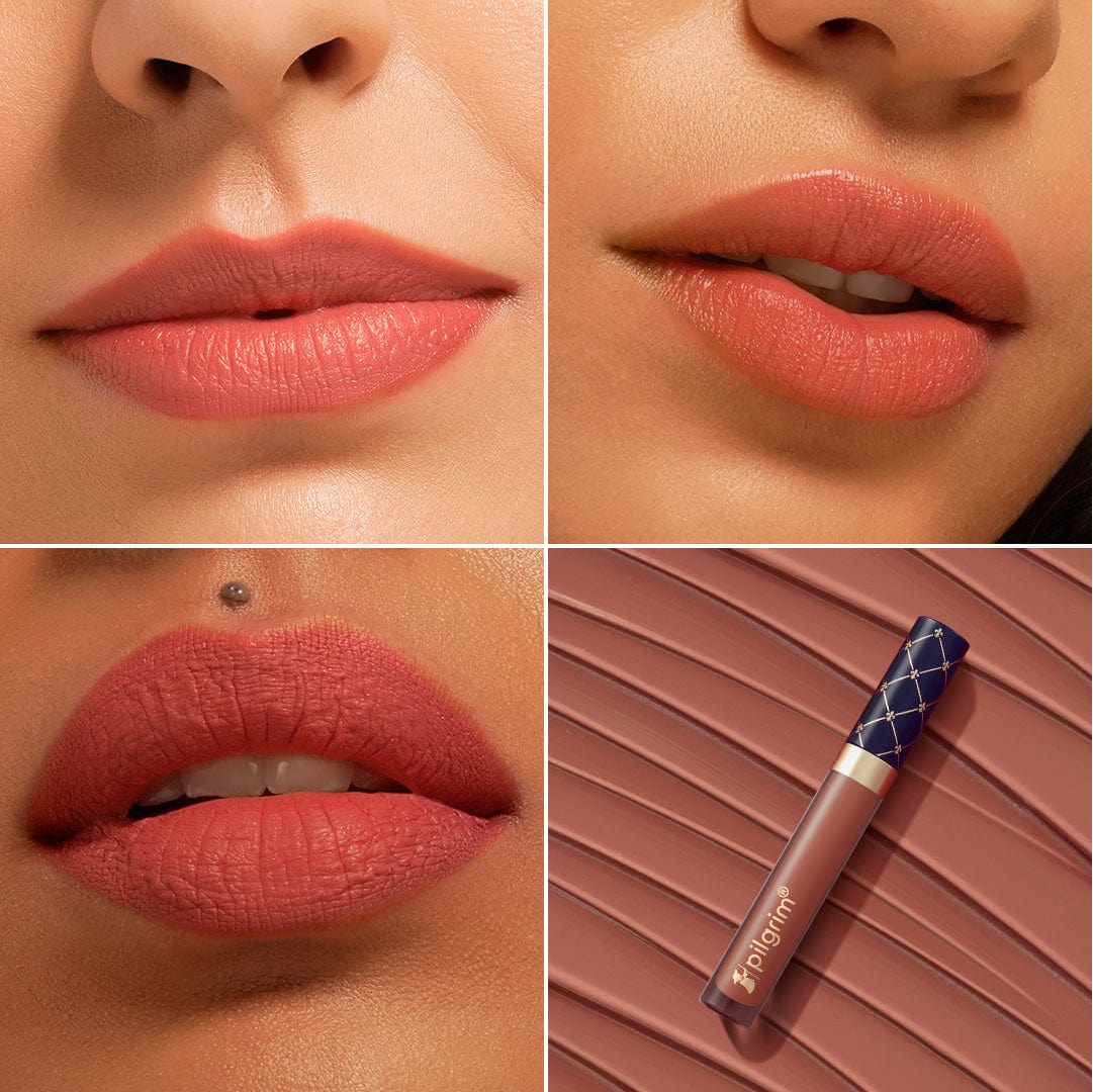 Pilgrim The French Collection Liquid Lipstick, Nude Elegance - 01 - Image 2 - Buy from Indicrest
