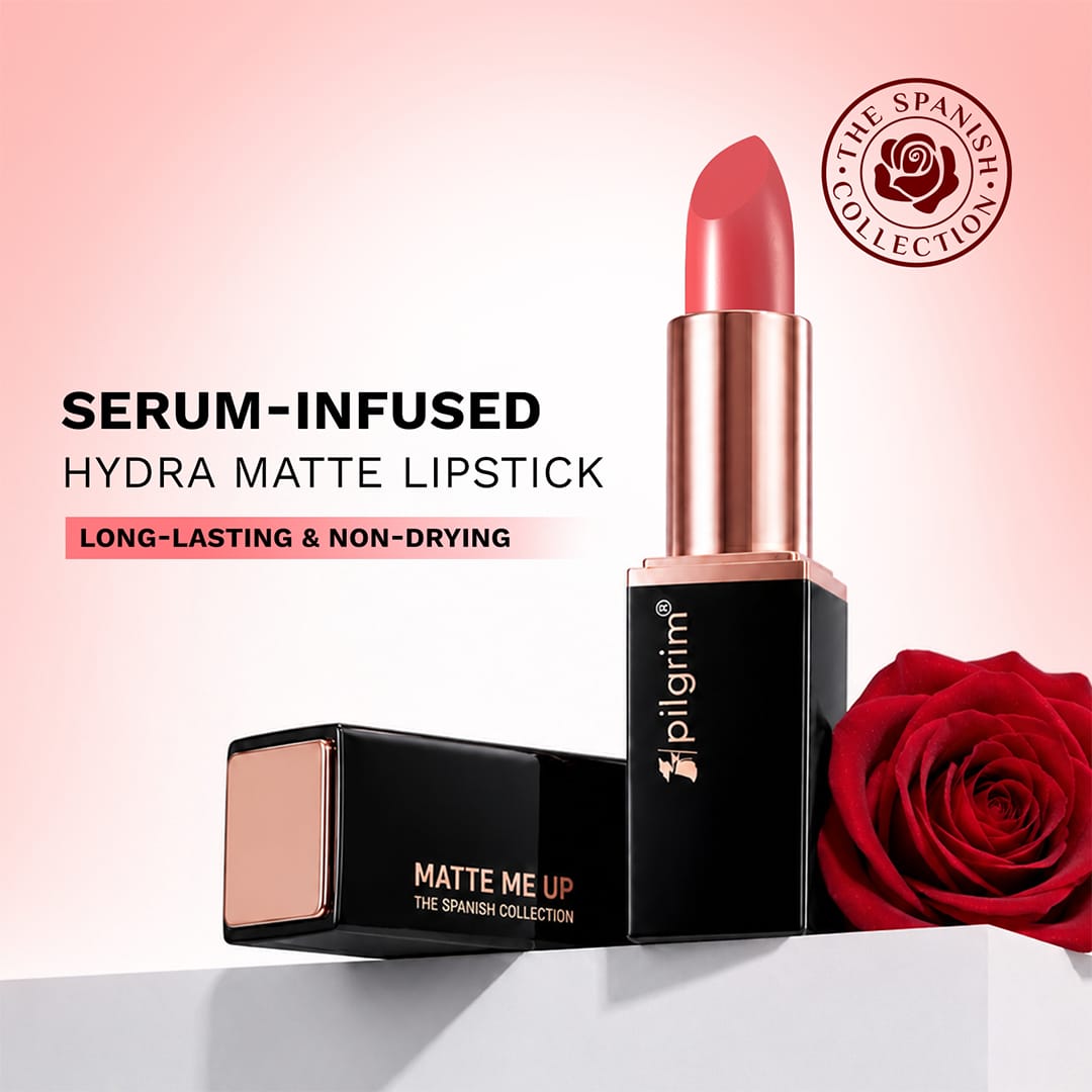 Pilgrim Matte Me Up Serum Bullet Lipstick, Alpha Brown  - 34 - Image 8 - Buy from Indicrest