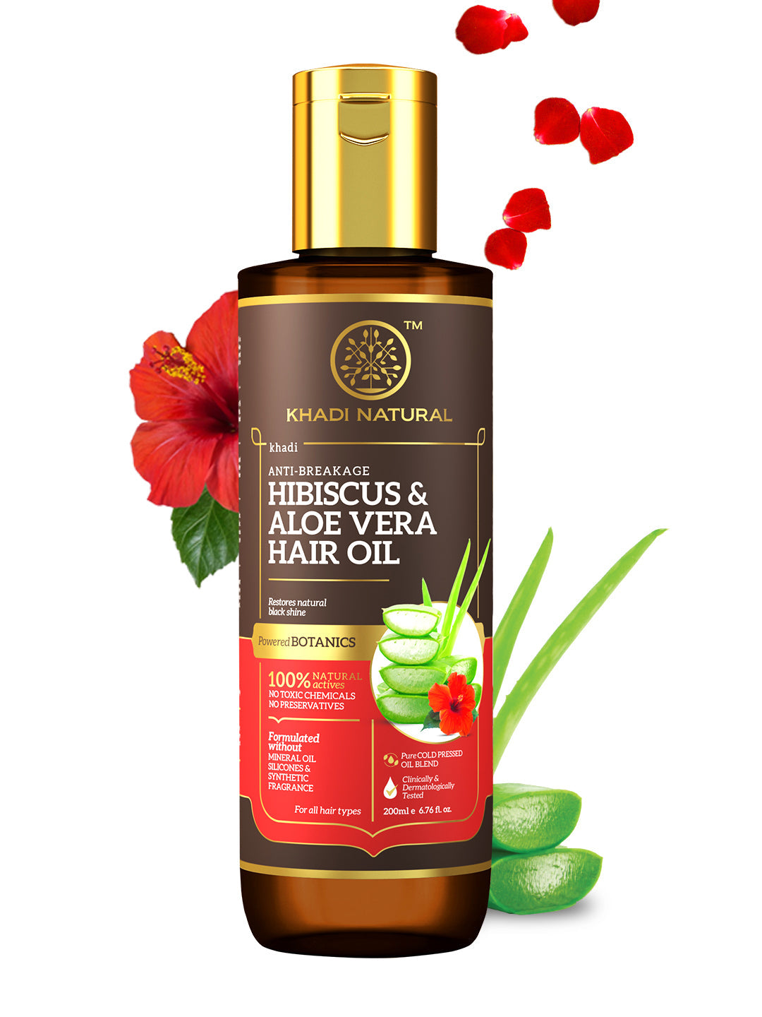 Khadi Natural Hibiscus & Aloe Vera Hair Oil - Mineral Oil, Silicones, Synthetic Fragrance Free - 200ml - Image 9 - Buy from Indicrest