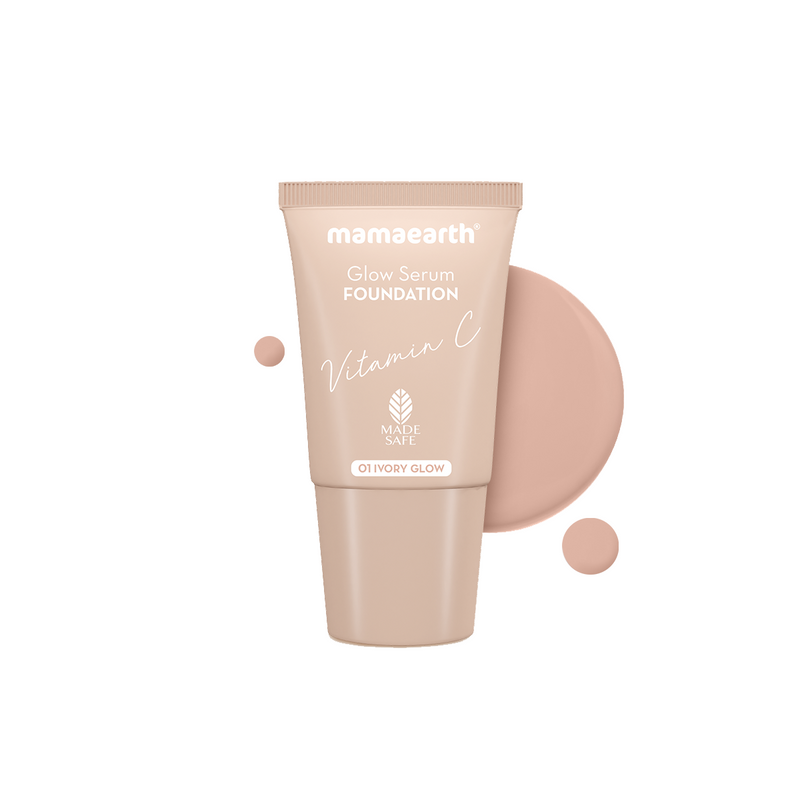 Mamaearth Glow Serum Foundation Mini Tube, Ivory Glow, 18ml - Buy from Indicrest