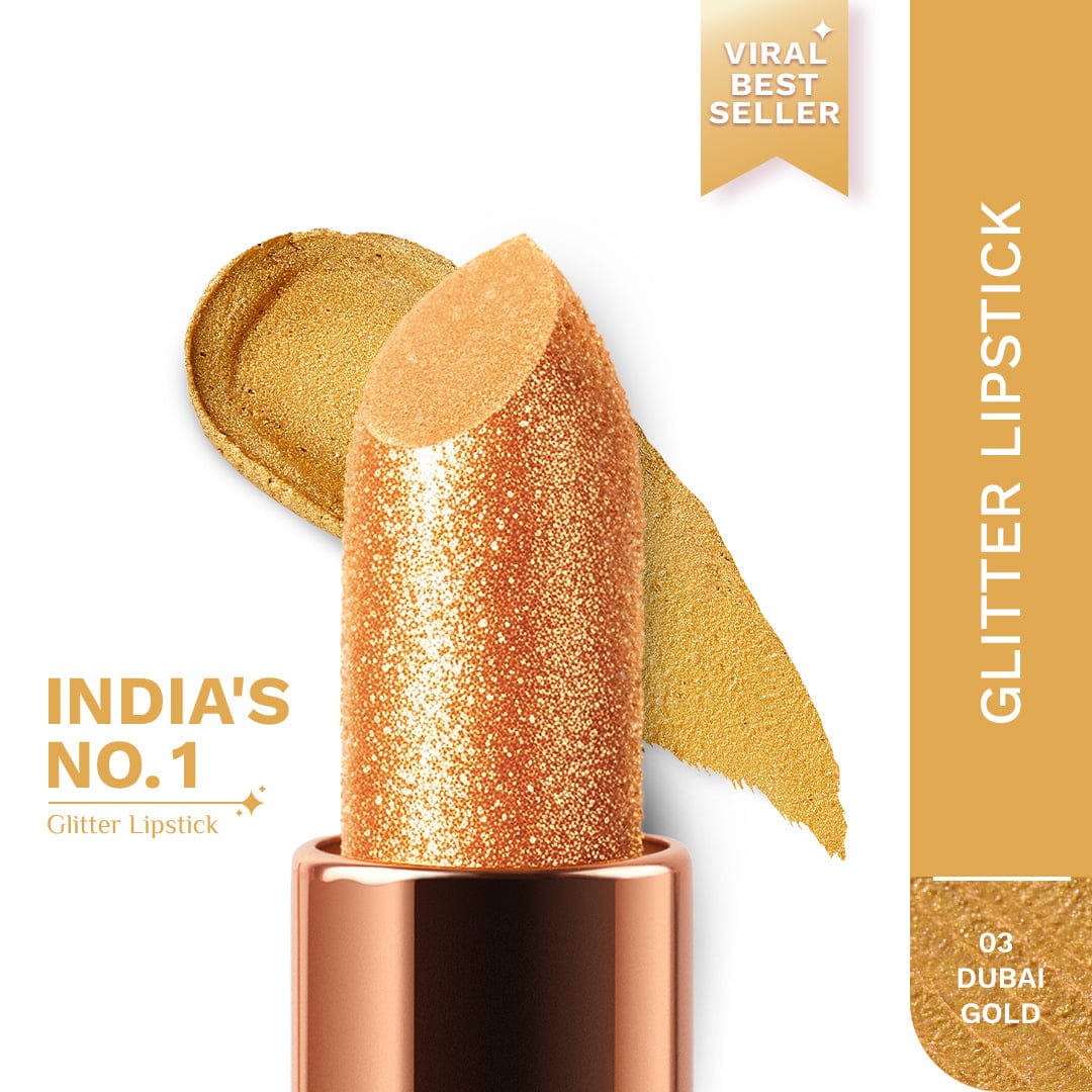 Pilgrim Dubai Bling Glitter Lipstick, The Khalifa - 02 - Image 7 - Buy from Indicrest