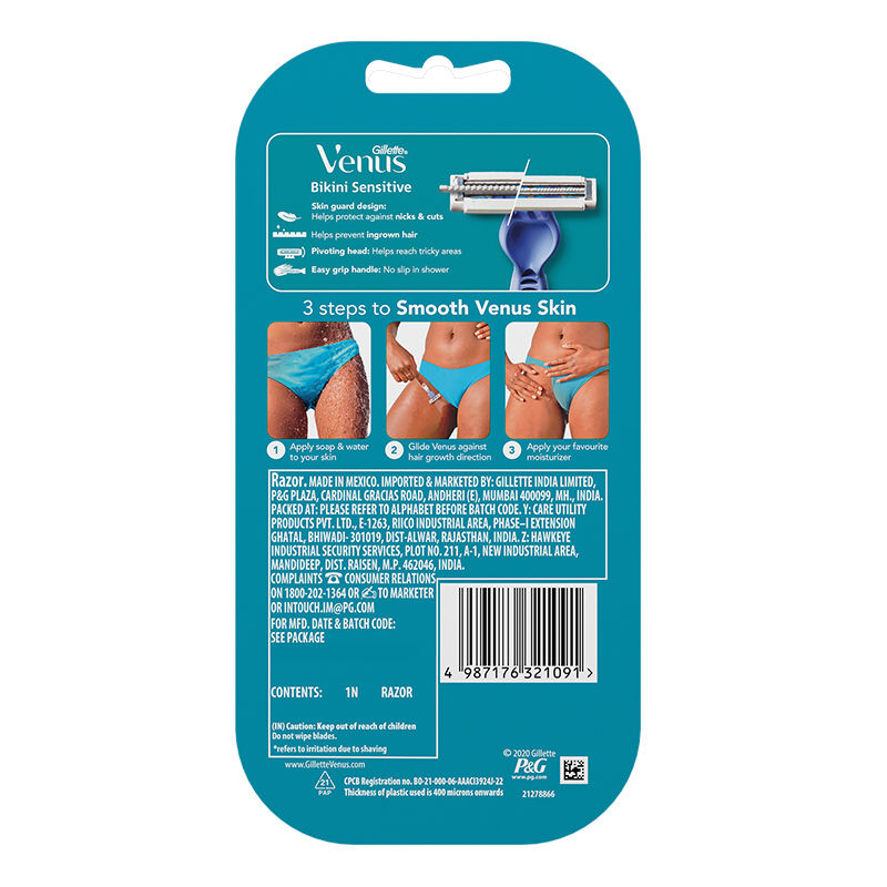 Gillette Venus Bikini Sensitive Hair Removal Razor, 1 piece Buy at Indicrest Image 8