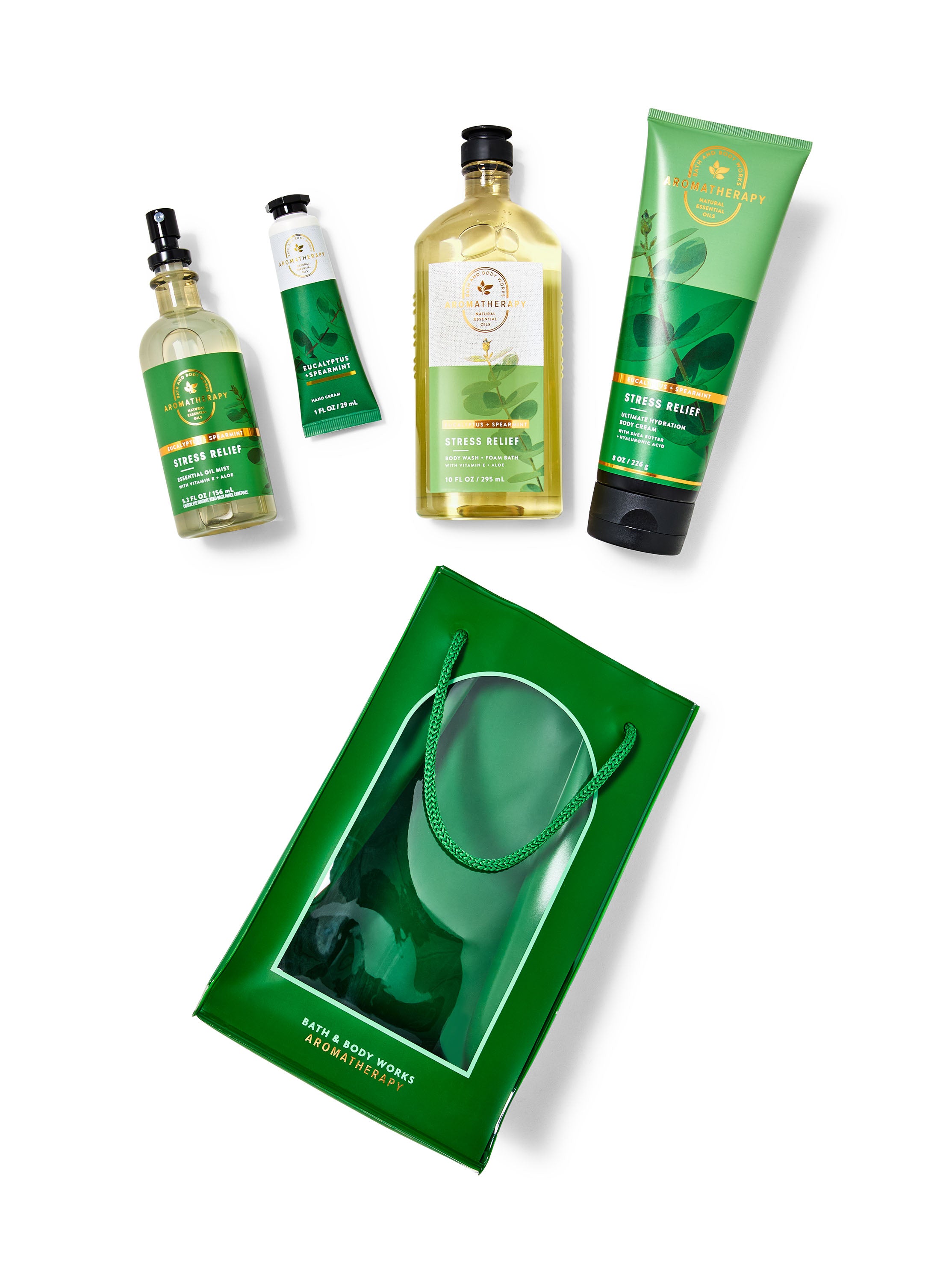 Bath & Body Works Eucalyptus Spearmint Gift Bag Set, Set of 4