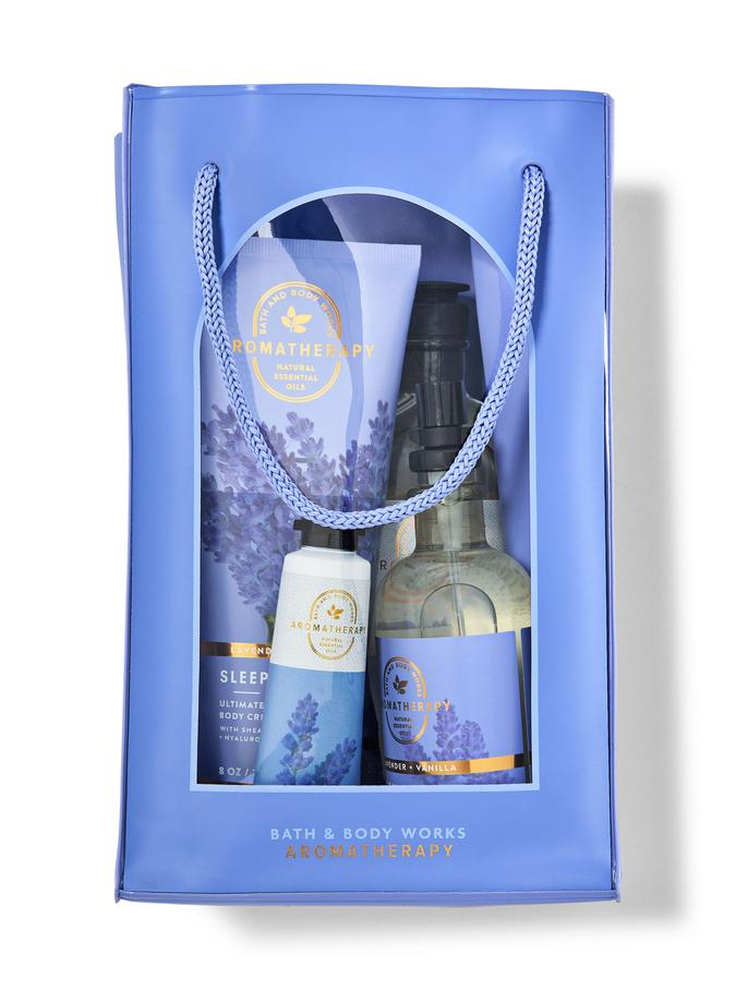 Bath & Body Works Lavender Vanilla Gift Bag Set, Set of 4