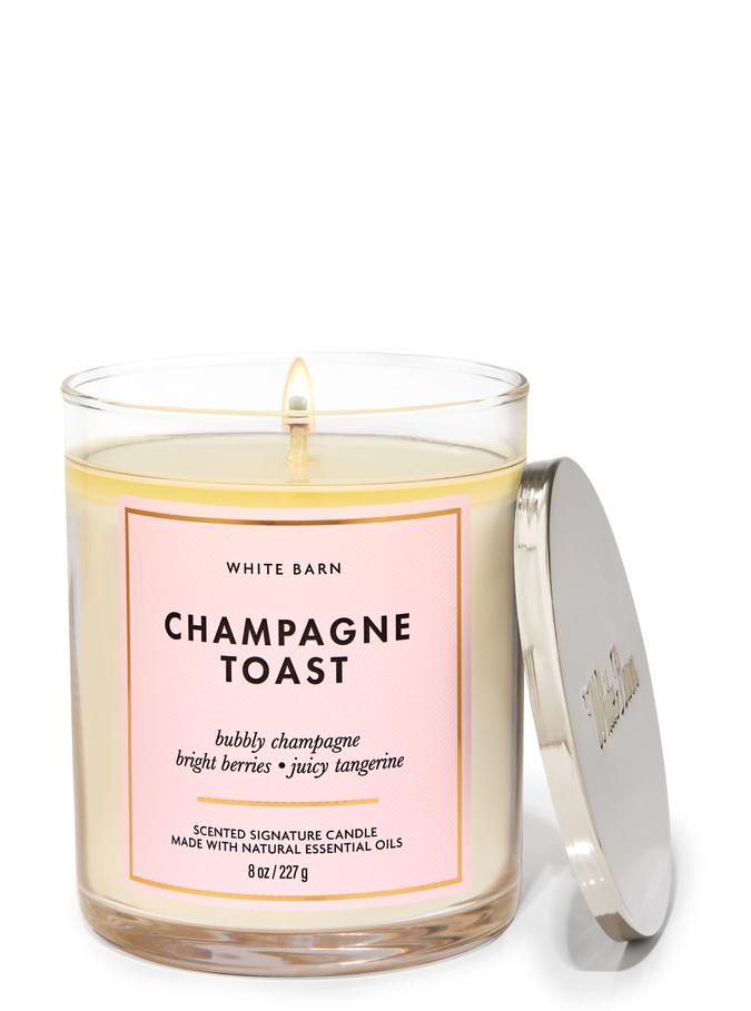 Bath & Body Works Champagne Toast Signature Single Wick Candle, 227 g / 8 oz