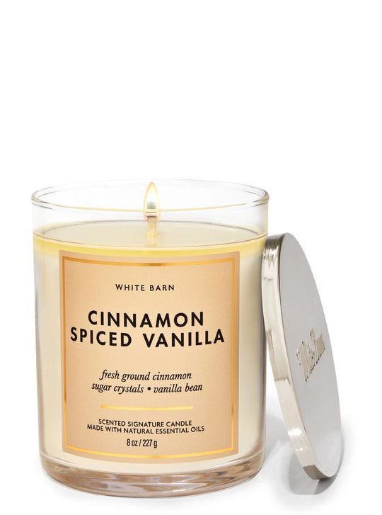 Bath & Body Works Cinnamon Spiced Vanilla Signature Single Wick Candle, 227 g / 8 oz Buy at Indicrest