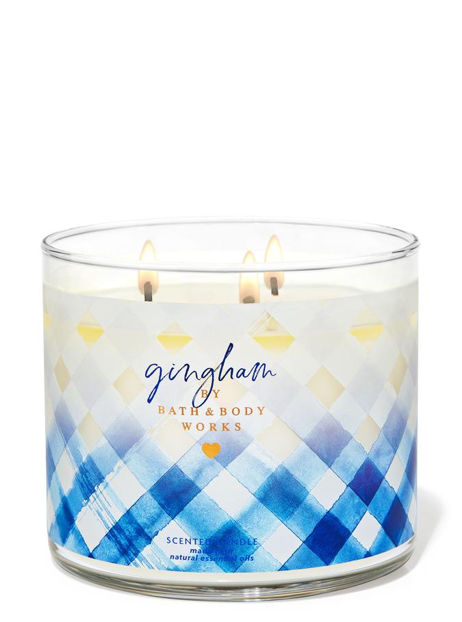 Bath & Body Works Gingham 3-Wick Candle, 411 g / 14.5 oz