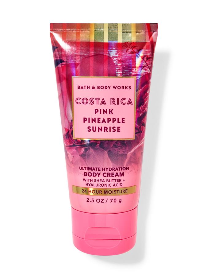 Bath & Body Works Pink Pineapple Sunrise Travel Size Body Cream, 70 g / 2.5 oz
