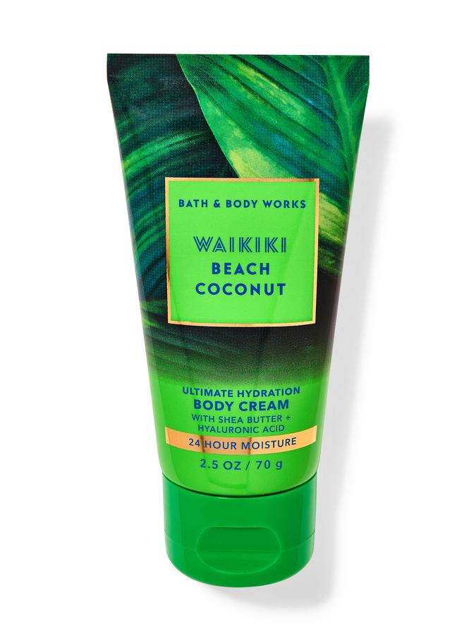Bath & Body Works Waikiki Beach Coconut Travel Size Body Cream, 70 g / 2.5 oz