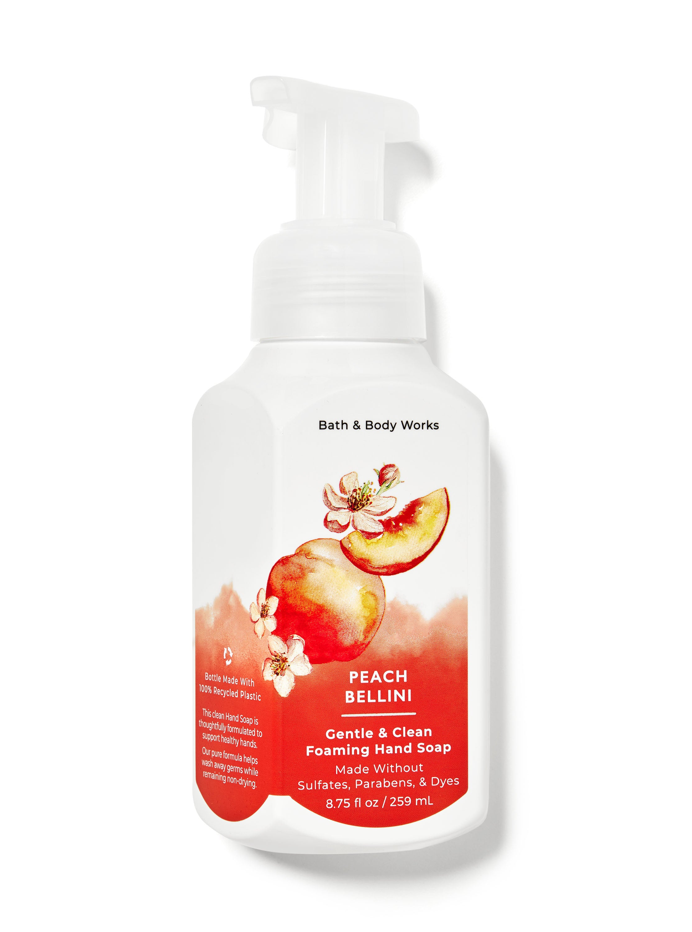 Bath & Body Works Peach Bellini Gentle & Clean Foaming Hand Soap, 259 ml / 8.75 fl oz
