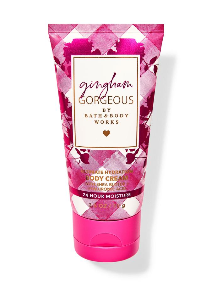Bath & Body Works Gingham Gorgeous Travel Size Ultimate Hydration Body Cream, 70 g / 2.5 oz
