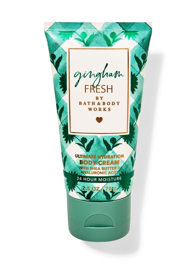 Bath & Body Works Gingham Fresh Travel Size Ultimate Hydration Body Cream, 70 g / 2.5 oz