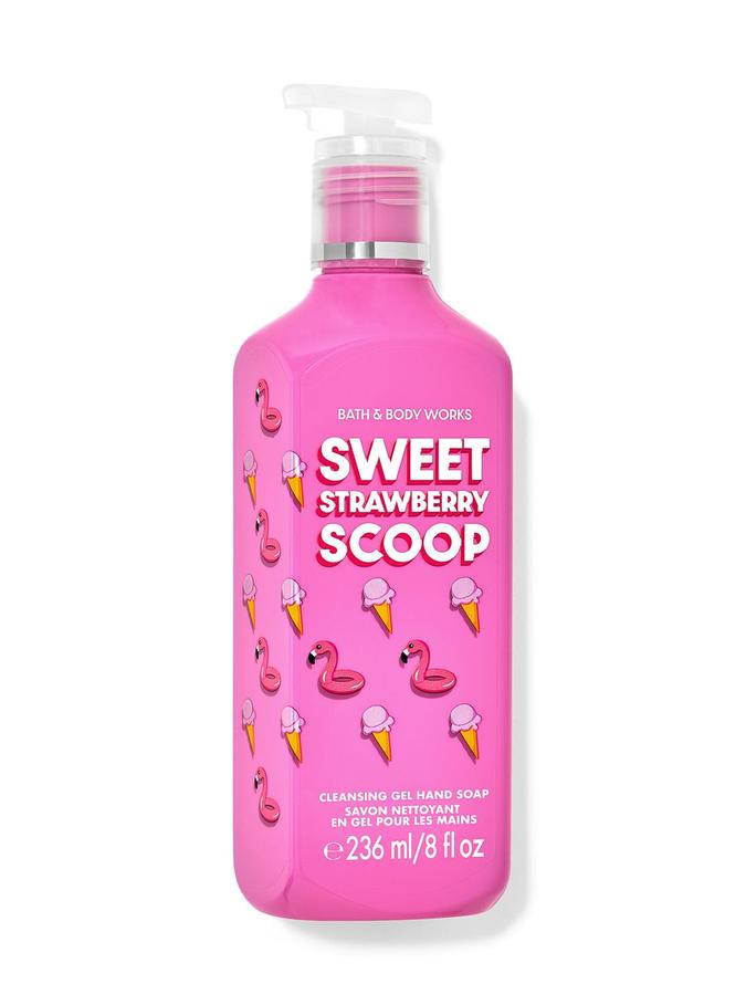 Bath & Body Works Sweet Strawberry Scoop Cleansing Gel Hand Soap, 236 ml / 8 fl oz