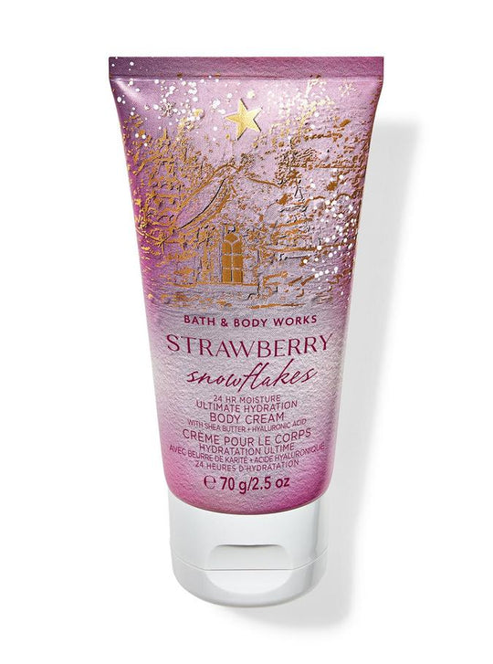 Bath & Body Works Strawberry Snowflakes Travel Size Ultimate Hydration Body Cream, 70 g / 2.5 oz Buy at Indicrest