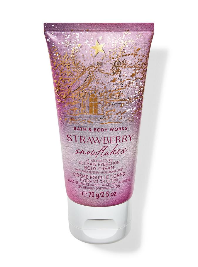 Bath & Body Works Strawberry Snowflakes Travel Size Ultimate Hydration Body Cream, 70 g / 2.5 oz Buy at Indicrest