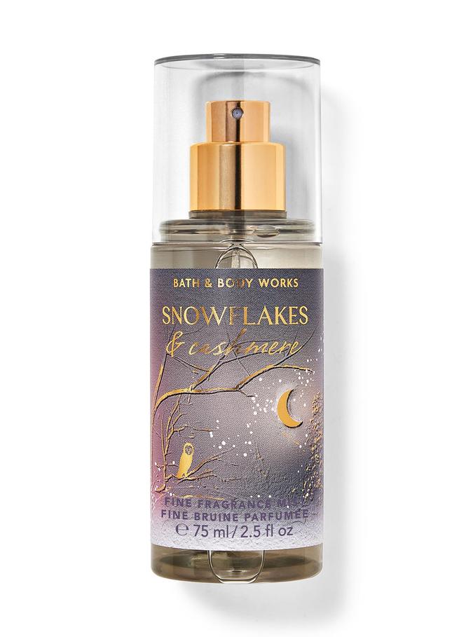 Bath & Body Works Snowflakes & Cashmere Travel Size Fine Fragrance Mist, 75 ml / 2.5 fl oz